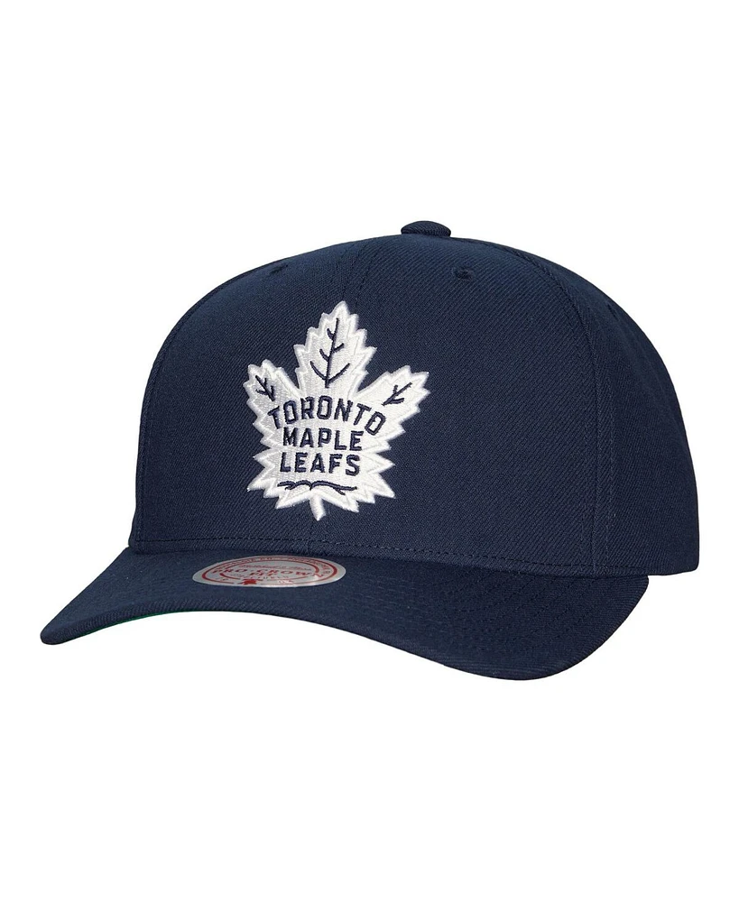 Men's Mitchell & Ness Navy Toronto Maple Leafs Team Ground Pro Adjustable Hat