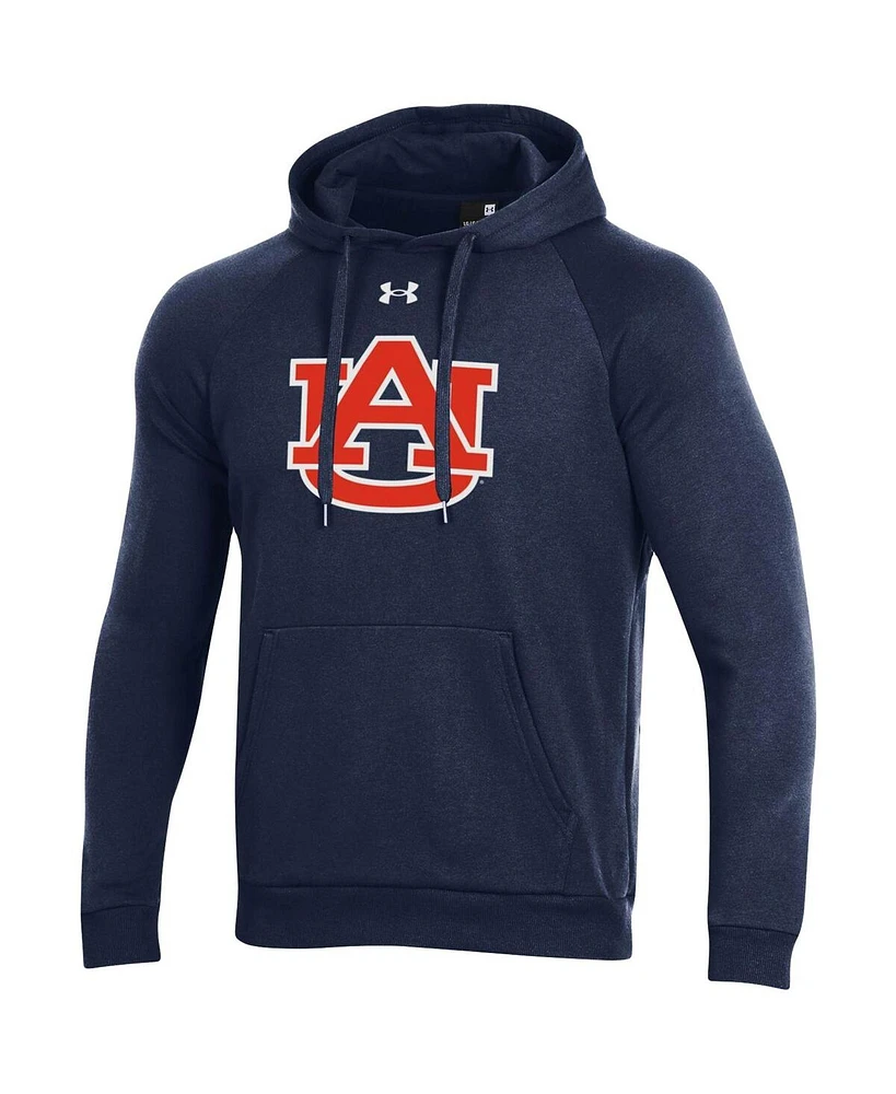 Men's Under Armour Navy Auburn Tigers Primary School Logo All Day Raglan Pullover Hoodie