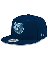 Men's New Era Navy Memphis Grizzlies Official Team Color 9FIFTY Snapback Hat