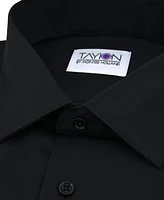 Tayion Collection Men's Sateen Solid Dress Shirt