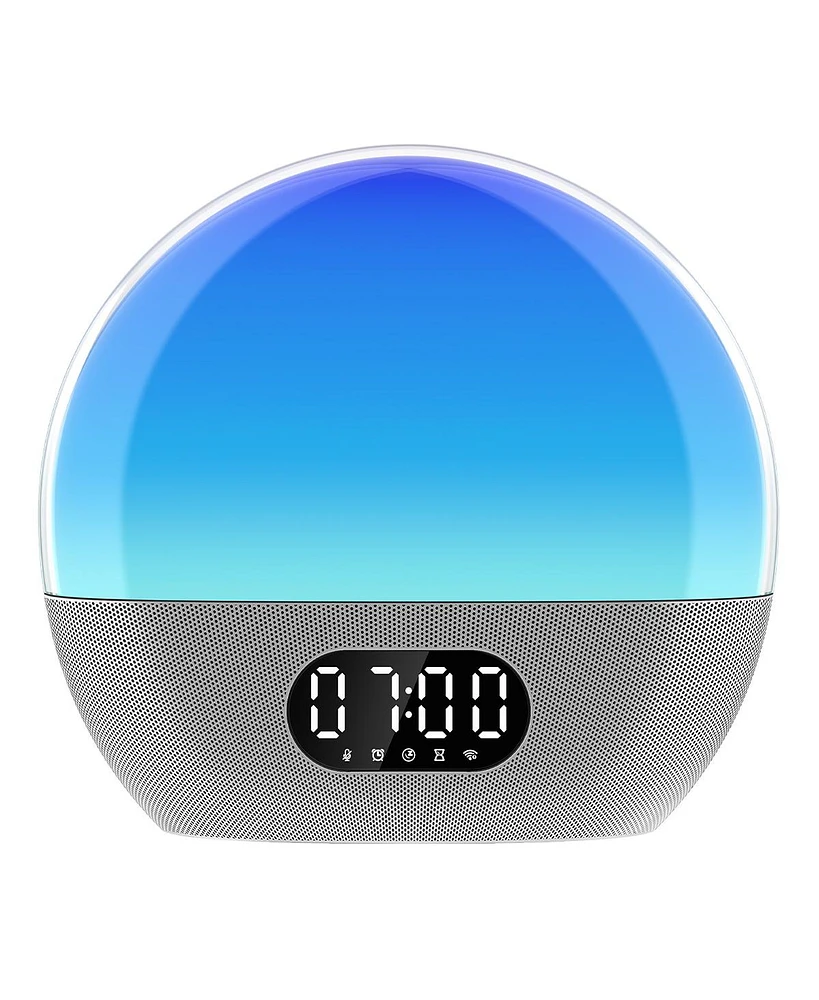 WiiM Wake-up Light All-in-One Sunrise Alarm Clock, Sound Machine, & Music Streamer