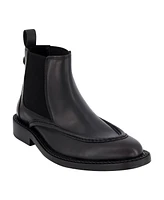 Karl Lagerfeld Paris Men's White Label Leather Moc Toe Chelsea Boots