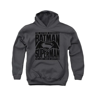 Batman V Superman Boys Youth Title Fight Pull Over Hoodie / Hooded Sweatshirt