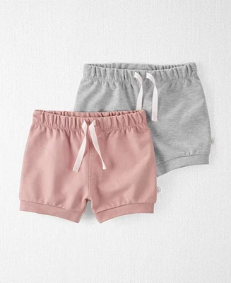 Little Planet by Carter's Baby Girls Organic Cotton Shorts, Pack of 2