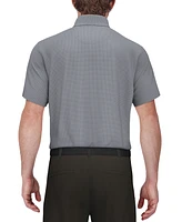 Pga Tour Men's Short-Sleeve Mini-Check Performance Polo Shirt