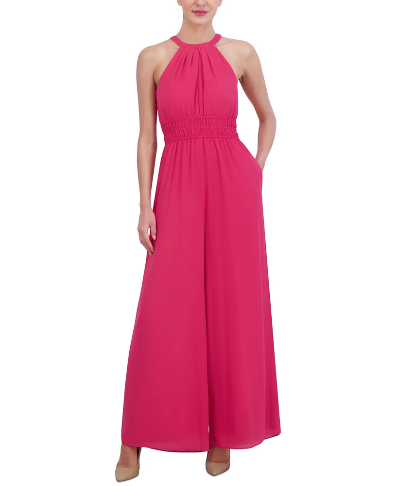 Vince Camuto Women's Chiffon Halter-Neck Wide-Leg Jumpsuit