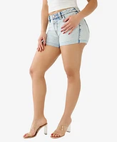 True Religion Women's Jennie No Flap Big T Rolled Shorts