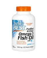 Doctor's Best Purified & Clear Omega 3 Fish Oil with Goldenomega 1000 mg 120 Marine - Assorted Pre