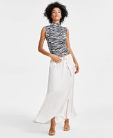 Bar Iii Women's Belted Pull-On Maxi Skirt, Created for Macy's