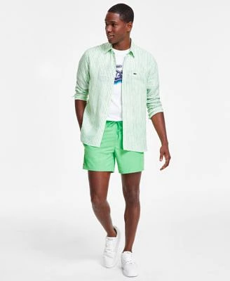 Lacoste Mens Striped Linen Shirt Quick Dry Swim Shorts L001 Lace Up Sneakers