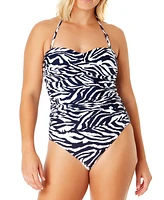 Anne Cole Women's Twist-Front Strapless One Piece Swimsuit