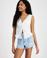 Self Esteem Juniors' Peplum Corset Top