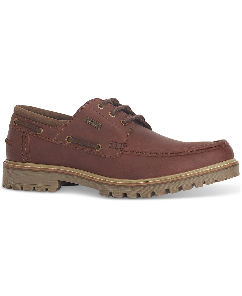 Barbour Men's Basalt Lace-Up Lug-Sole Boat Shoes