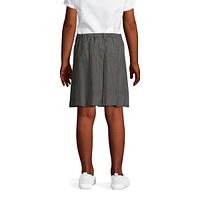 Lands' End Big Girls Box Pleat Skirt Above The Knee