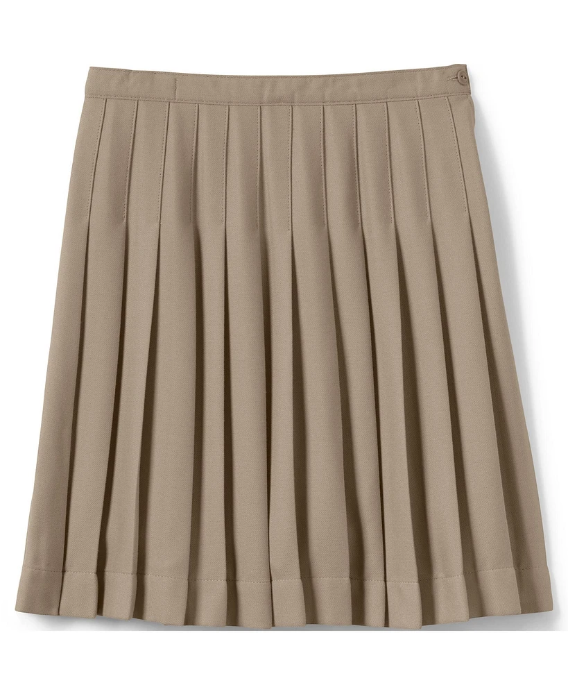 Lands' End Big Girls School Uniform Pleated Skirt Below the Knee