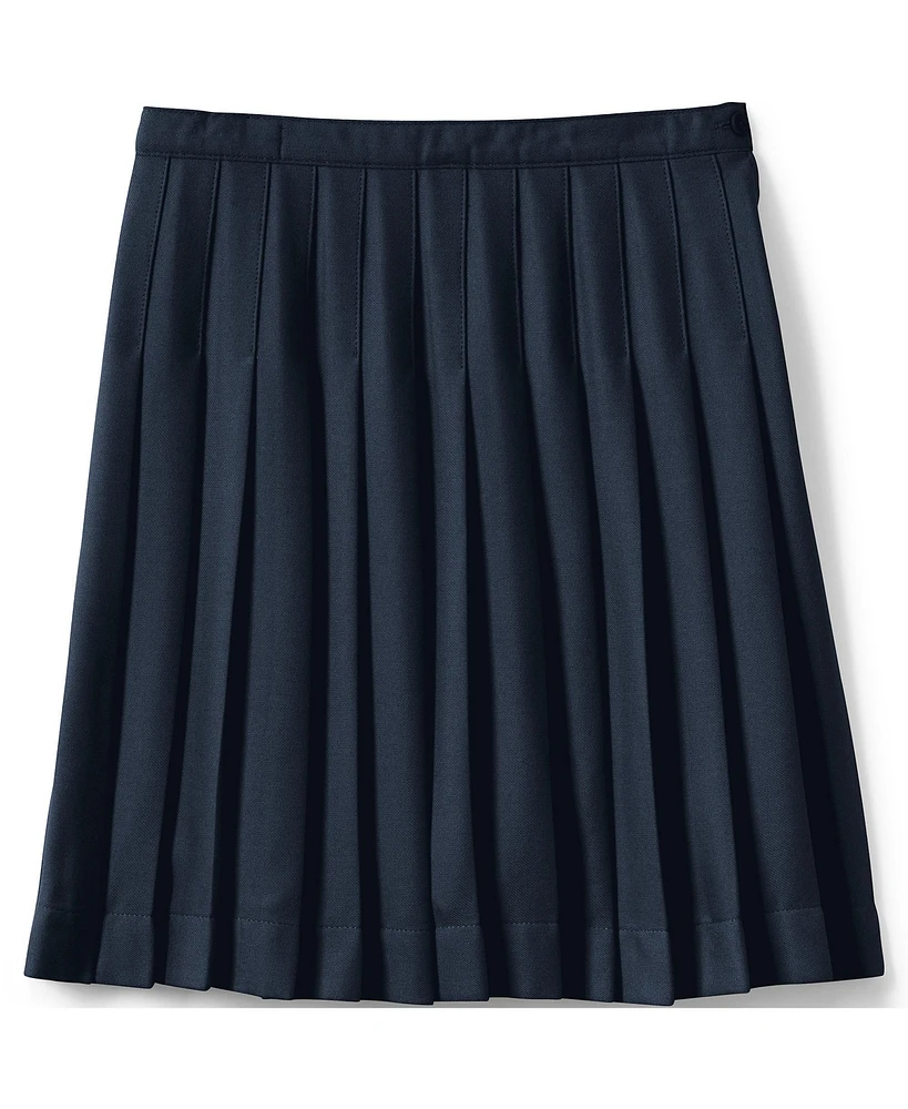 Lands' End Little Girls School Uniform Pleated Skirt Below the Knee