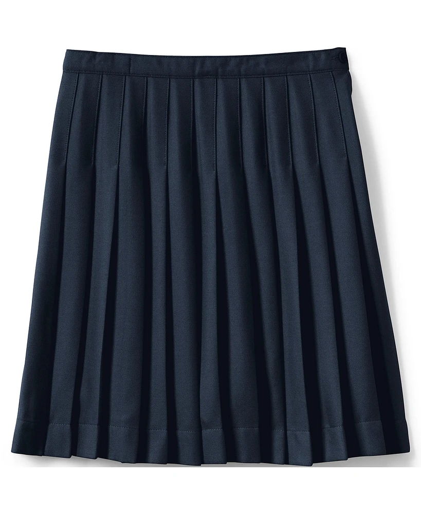 Lands' End Big Girls Pleated Skirt Below the Knee