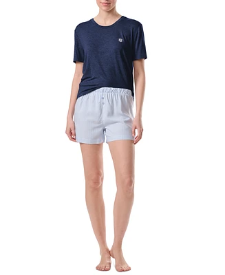 Tommy Hilfiger Women's 2-Pc. T-Shirt & Boxer Pajamas Set