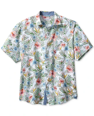 Tommy Bahama Men's Floral Sketch Short Sleeve Button-Front Shirt