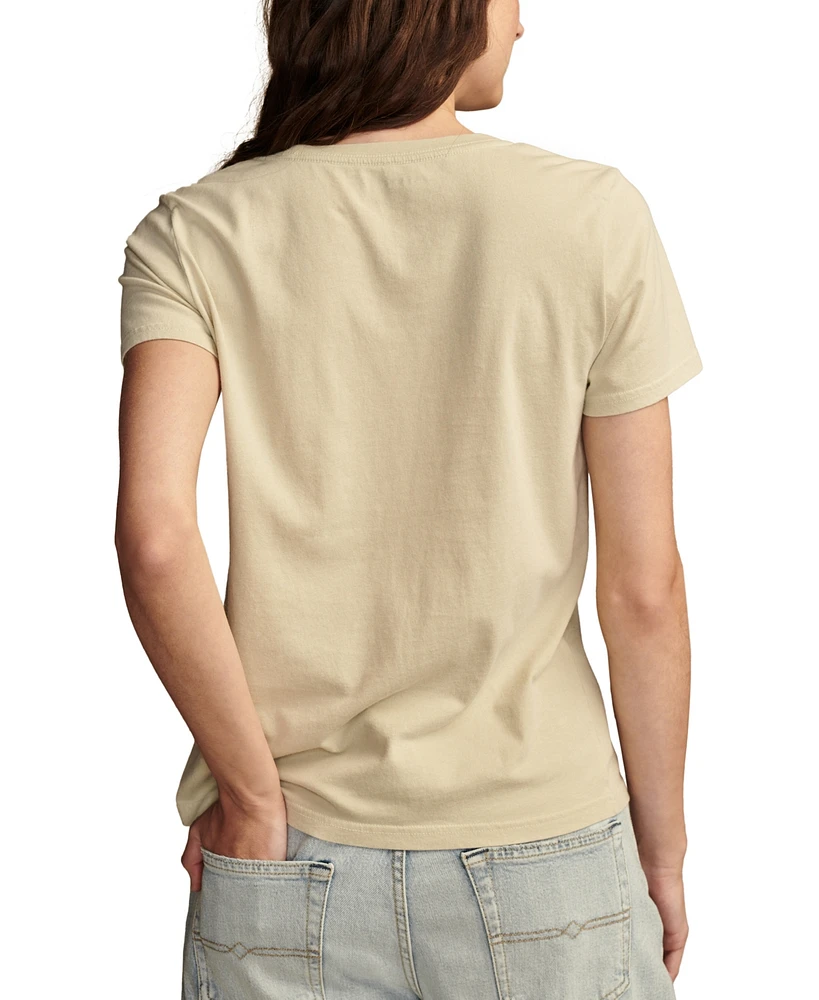 Lucky Brand Women's Extra Dry Classic Crewneck Cotton T-Shirt