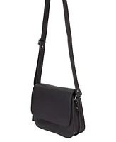 Mancini Pebble Alison Leather Crossbody Handbag