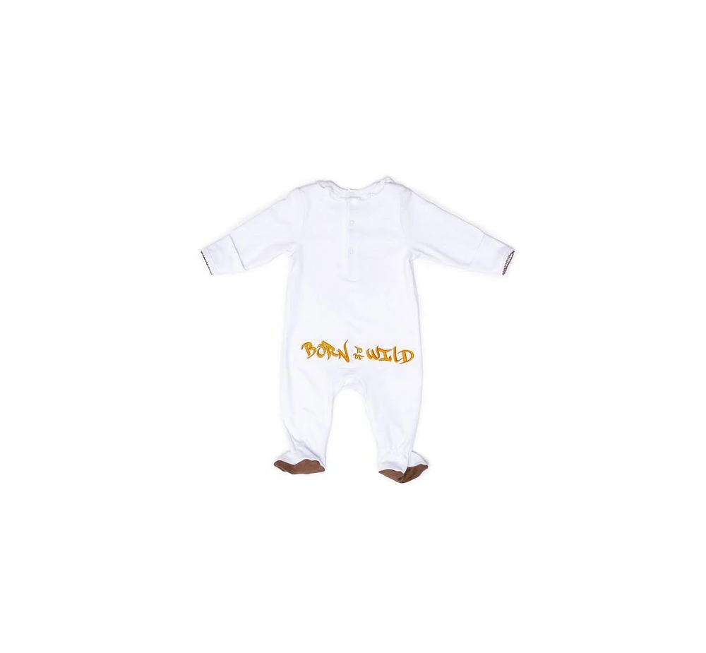 Royal Baby Collection Horse Print Organic Cotton Gloved Footed Coverall With Hat Gift Box