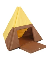 ECR4Kids SoftZone Camp, Canoe and Tumble Too, Chocolate/Yellow