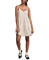 Lucky Brand Women's Pintuck-Bodice Tiered Mini Dress