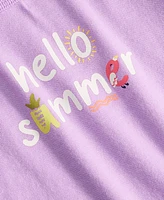 First Impressions Baby Girls Hello Summer Puff Graphic T-Shirt, Created for Macy's