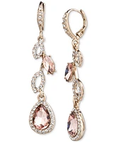 Givenchy Pave & Color Crystal Linear Drop Earrings