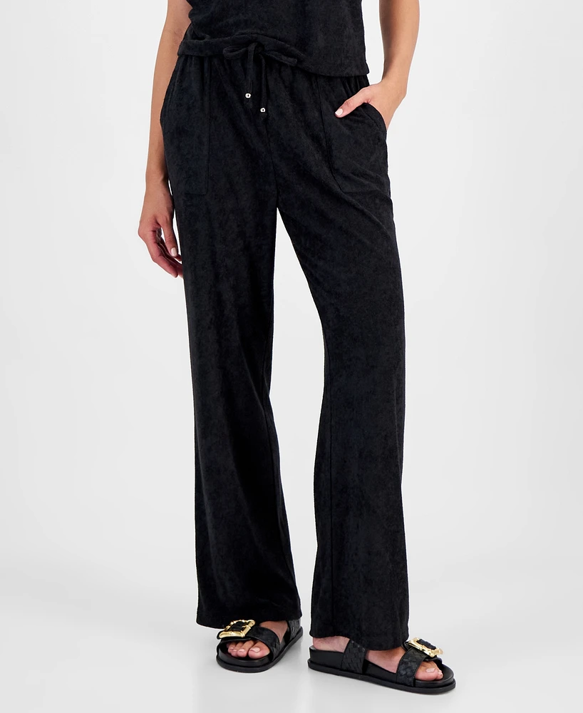 Miken Juniors' Velour Drawstring Cover-Up Pants, Created for Macy's