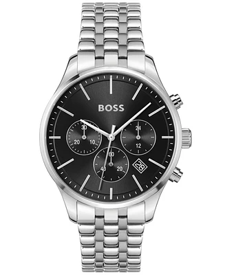 Hugo Boss Men's Chronograph Avery Stainless Steel Bracelet Watch 42mm