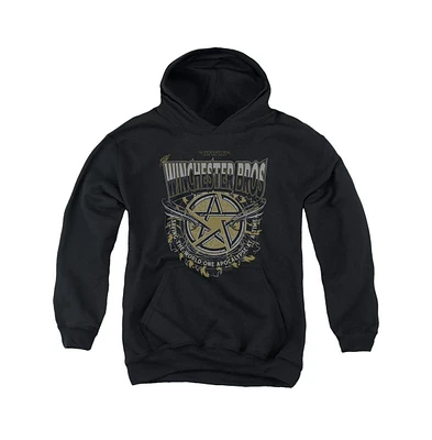 Supernatural Boys Youth Winchester Bros Pull Over Hoodie / Hooded Sweatshirt