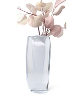 Vivience 11.5"H White Inner Double Wall Glass Vase