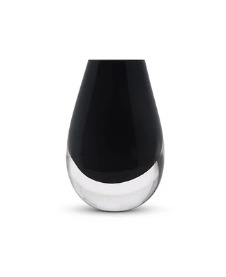 Vivience 6.5"H Black Glass Bud Vase
