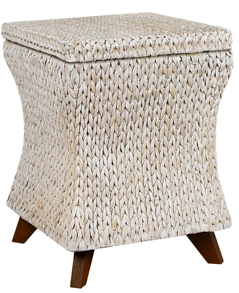 Gallerie Decor Bali Breeze Square Flared Storage Table, Ottoman