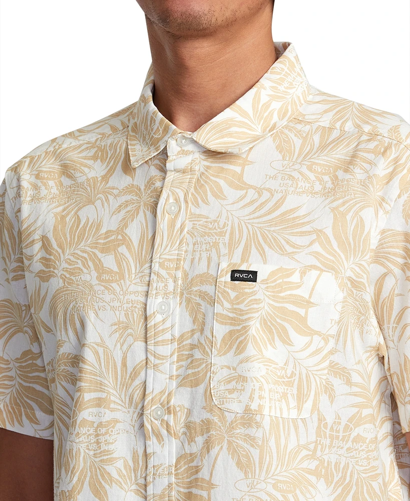 Rvca Men's Rvgazi Short Sleeve Shirt
