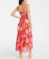 Guess Women's Floral Chiffon Fit & Flare Dress