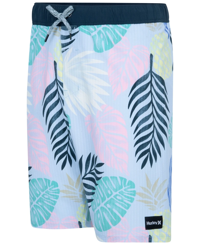 Hurley Big Boys Washed Pineapple Pull-On Swim Shorts