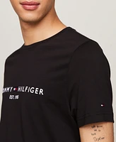 Tommy Hilfiger Men's Embroidered Logo Slim-Fit Crewneck T-Shirt