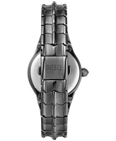 Diesel Women's Vert Three Hand Gunmetal Stainless Steel Watch 32mm