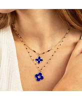 The Lovery Lapis Clover Cut Out Charm 14K Gold