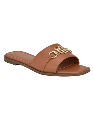 Tommy Hilfiger Women's Pipper Logo Flat Slide Sandals