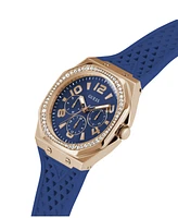 Guess Women's Multi-Function Blue Silicone Watch, 40mm