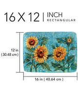 Certified International Golden Sunflowers Rectangular Platter