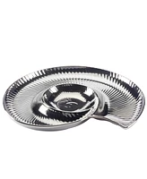 Certified International Silver Coast 3-d Nautilus Chip Dip