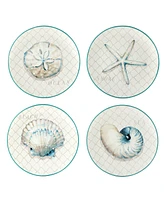 Certified International Ocean View Set of 4 Dinner Plates