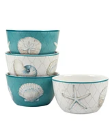 Certified International Ocean View Set of 4 Ice Cream Bowls