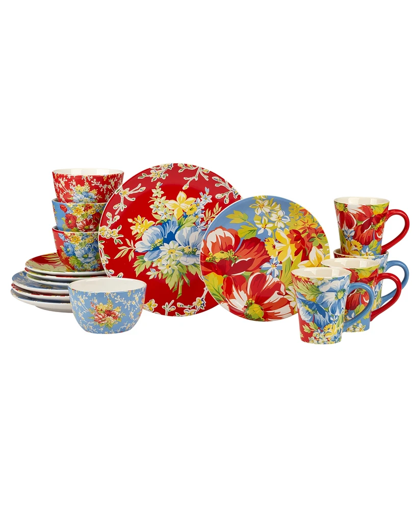 Certified International Blossom 16Pc Dinnerware Set, Service for 4