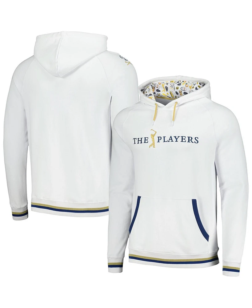 Men's Barstool Golf White The Players Raglan Pullover Hoodie